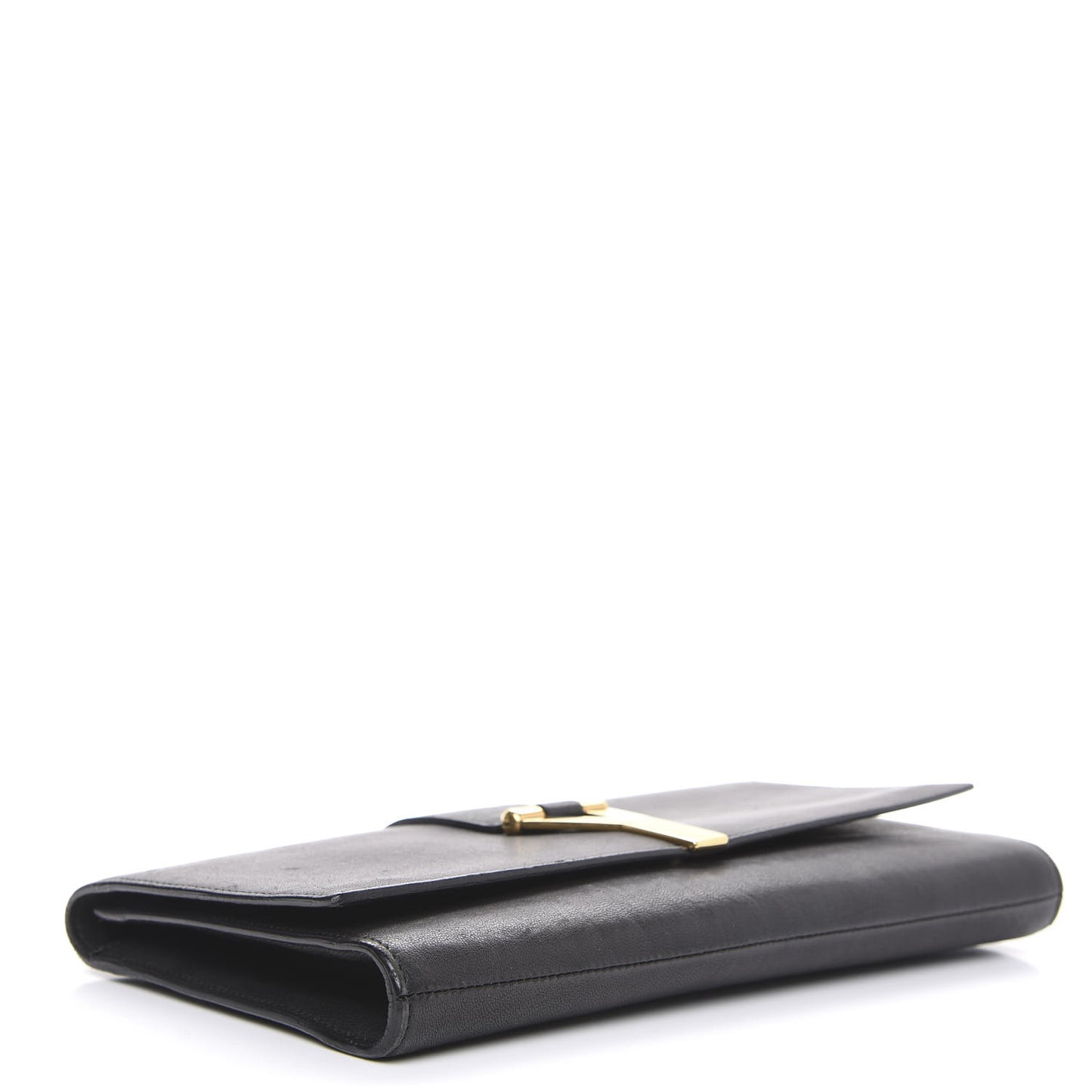 Calfskin Classic Y Ligne Clutch Black