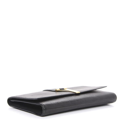 Saint Laurent Calfskin Classic Y Ligne Clutch Black 4 of 11