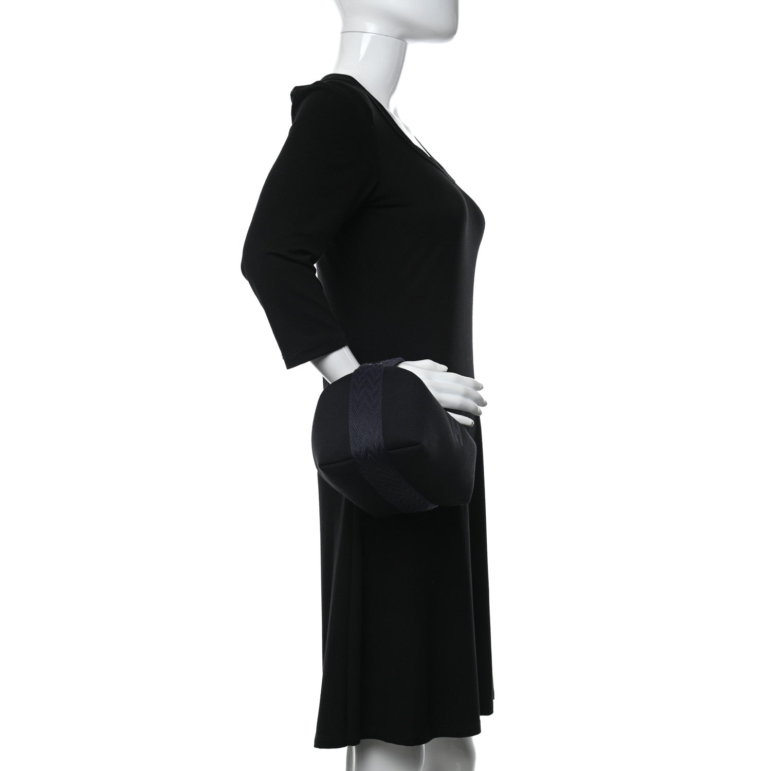 Hermes Canvas Small Bride-A-Brac Pouch Black Bleu Nuit 2 of 8