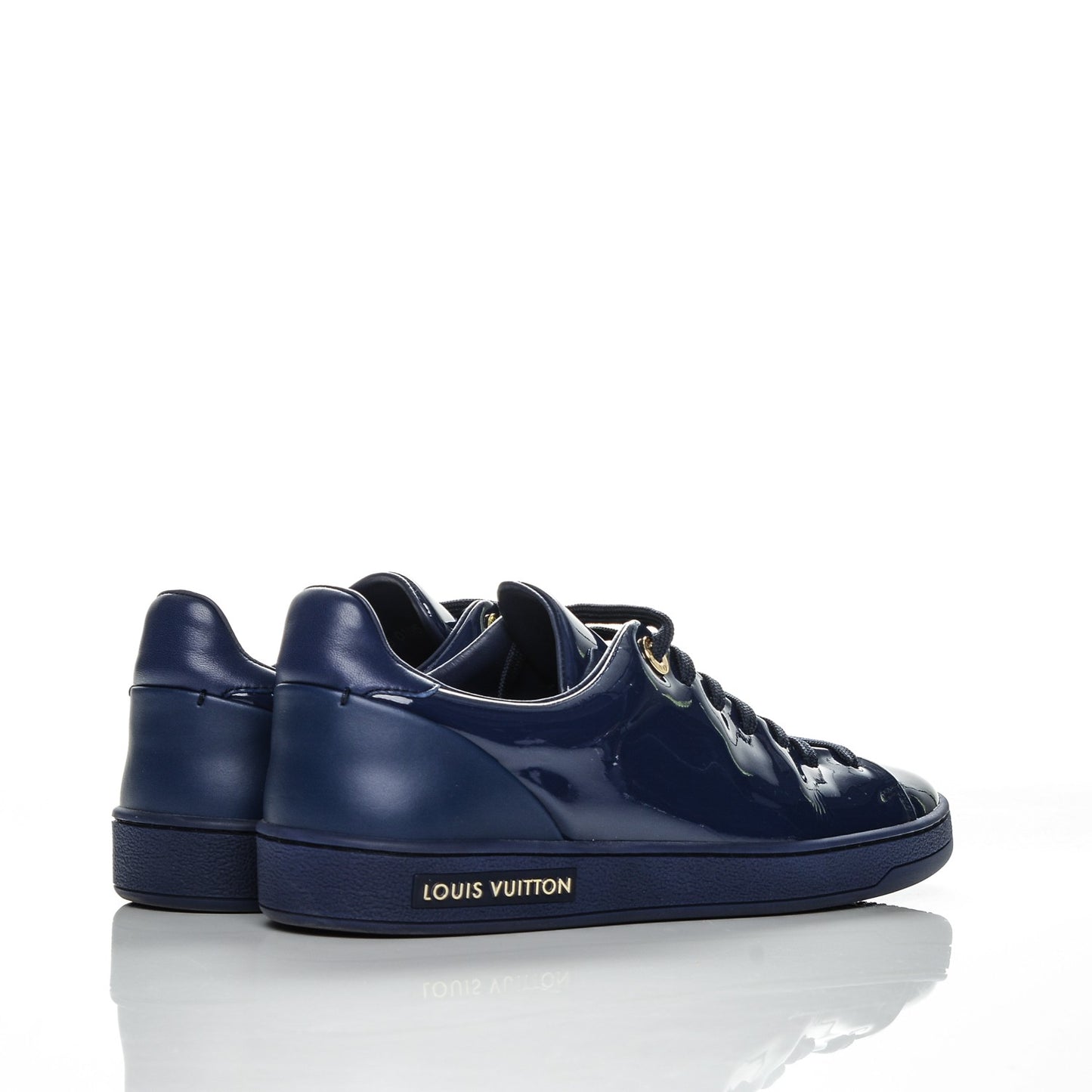 Patent Calfskin Frontrow Sneakers 35.5 Blue Nuit