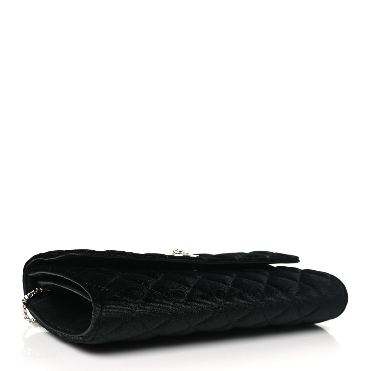 Versace Velvet Quilted Medusa Wallet On Chain Black 4 of 9