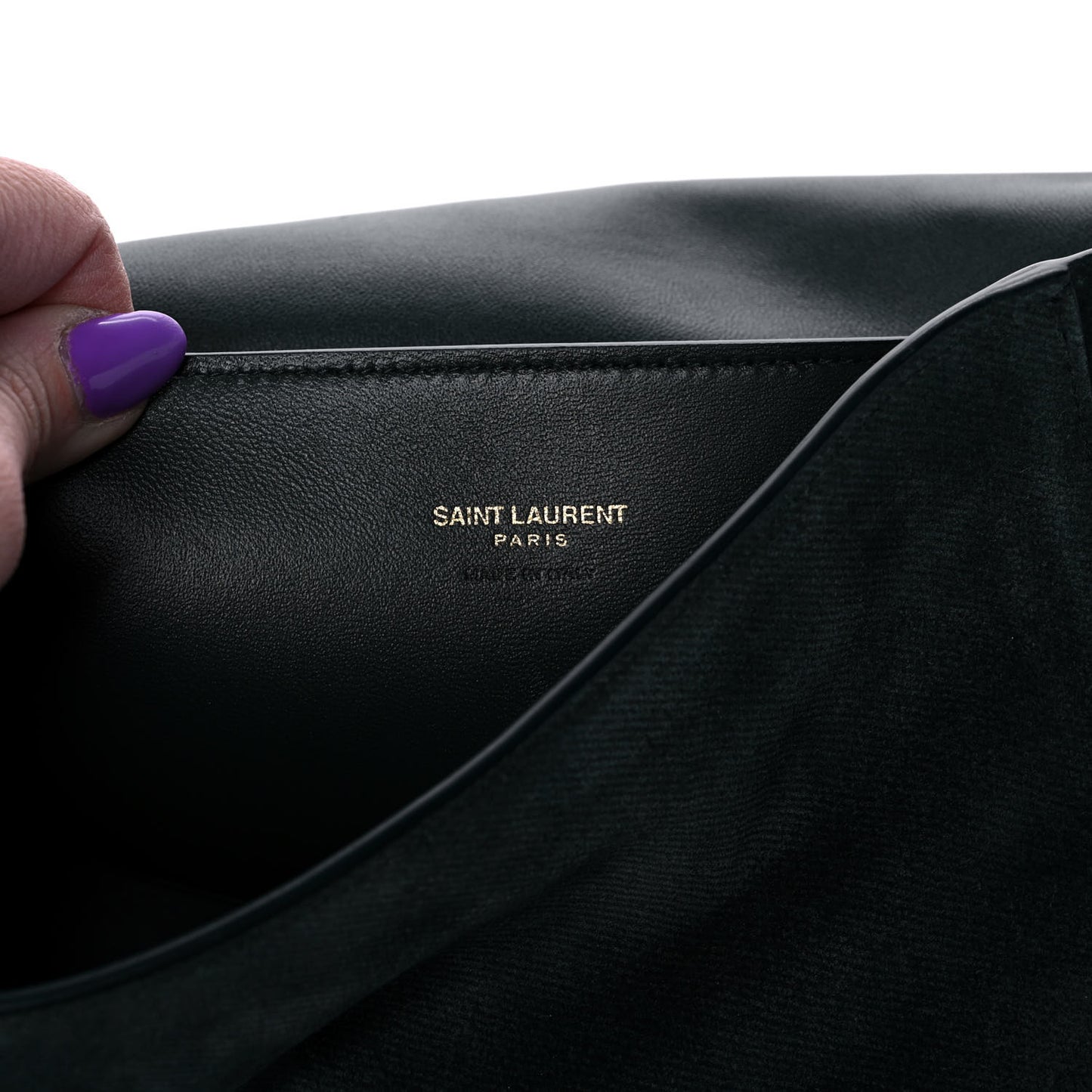 Smooth Calfskin Suede Medium Reversible Monogram Kate Satchel Dark Forest