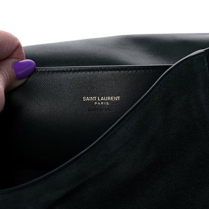Saint Laurent Smooth Calfskin Suede Medium Reversible Monogram Kate Satchel Dark Forest 6 of 12