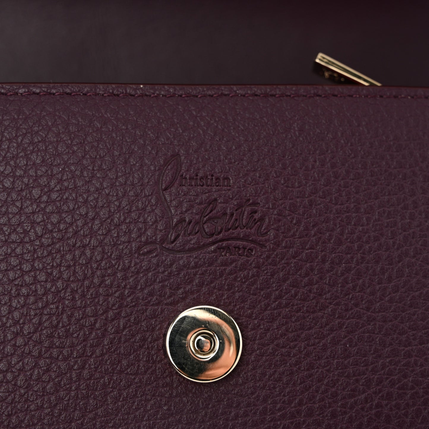 Calfskin Spikes Loubinthesky Paloma Clutch Merlot