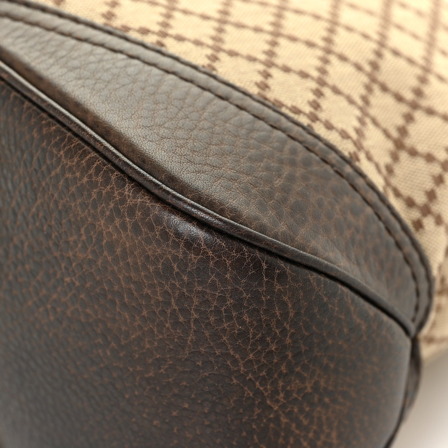 Diamante Medium Cathrine Dome Satchel Dark Brown