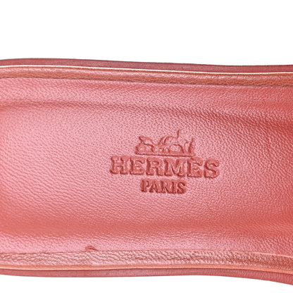 Hermes Chevre Oran Sandals 38.5 Rouge Blush 7 of 11