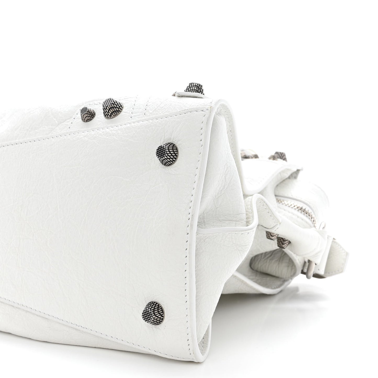 Agneau Arena Small Neo Cagole City Handbag Optic White