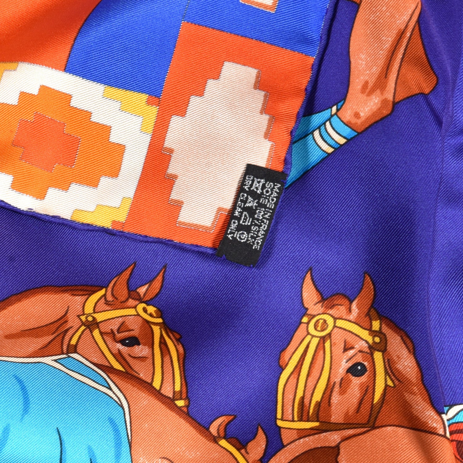 Hermes Silk Les Poneys de Polo Scarf 90 5 of 5