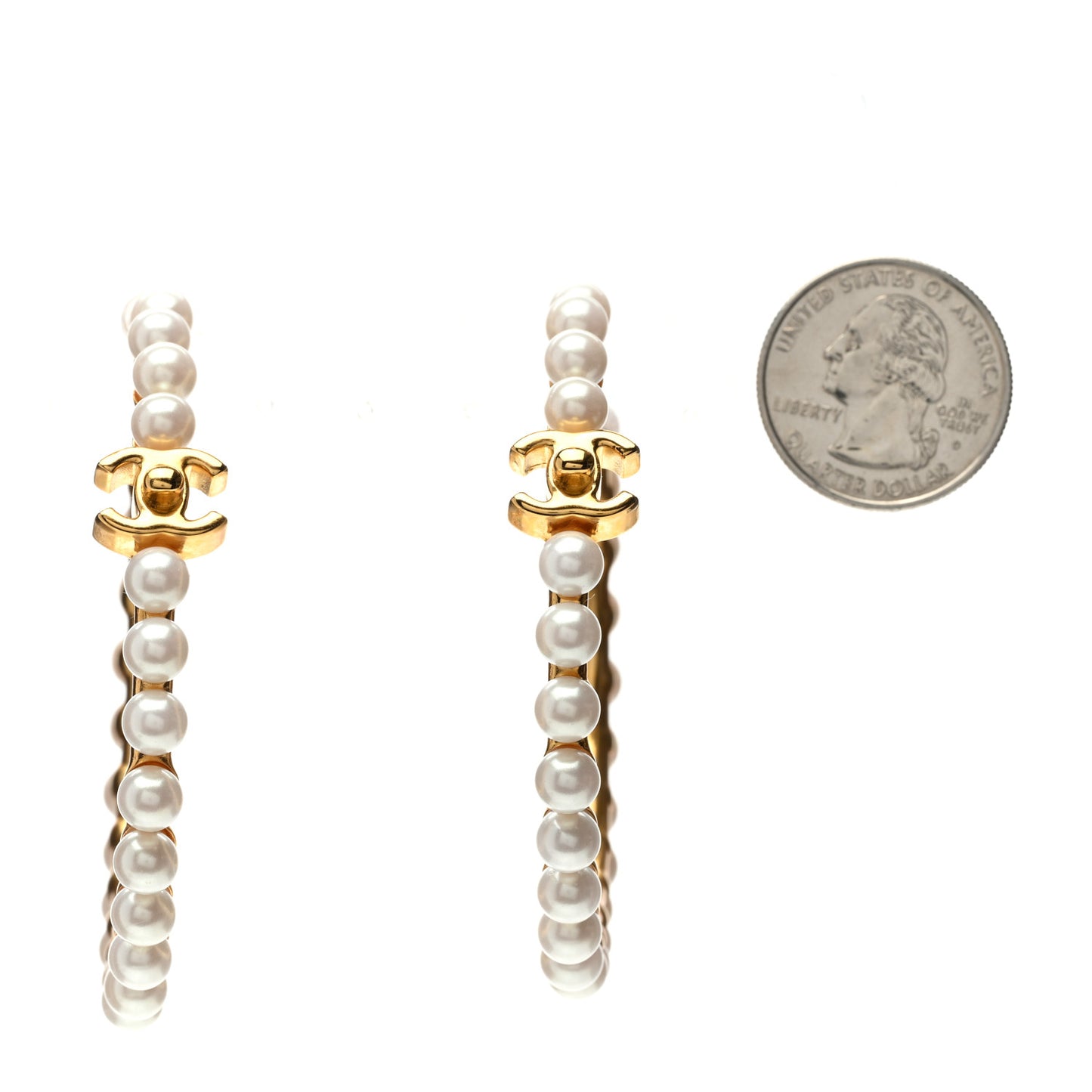 Pearl CC More Is More Hoop Earrings Gold
