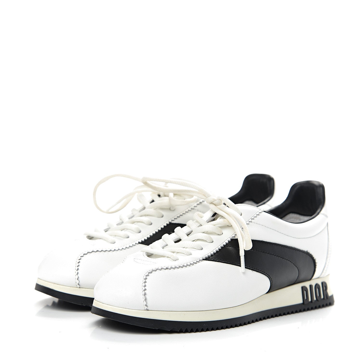 Christian Dior Calfskin Mix Diorun Sneakers 37.5 Optic White 3 of 13
