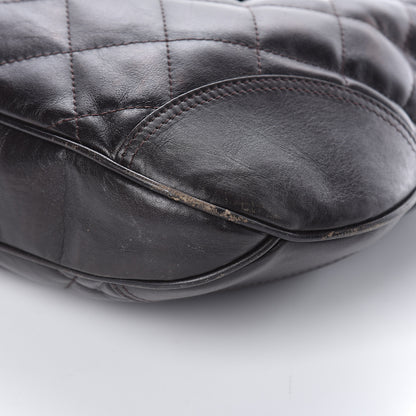 Burberry Calfskin Quilted Brook Hobo Dark Brown 8 of 9