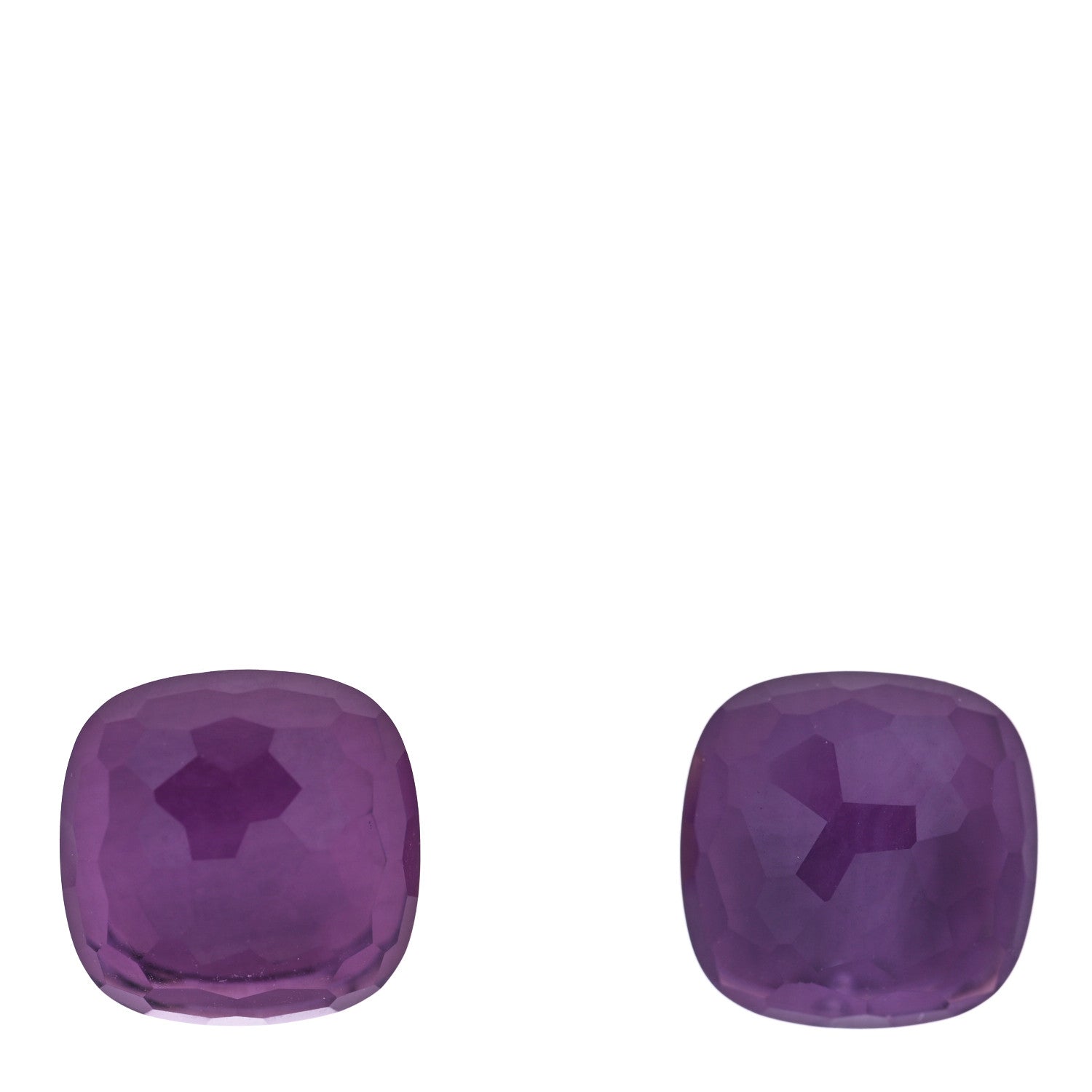 Pomellato 18K Rose Gold Amethyst Classic Nudo Stud Earrings 1 of 5