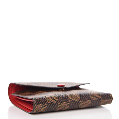 Louis Vuitton Damier Ebene Victorine Wallet Red 4 of 8