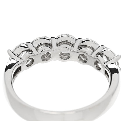 Parker & West by FASHIONPHILE Platinum Diamond 1.58ct Half Eternity Band Ring  53 6.25 8 of 9