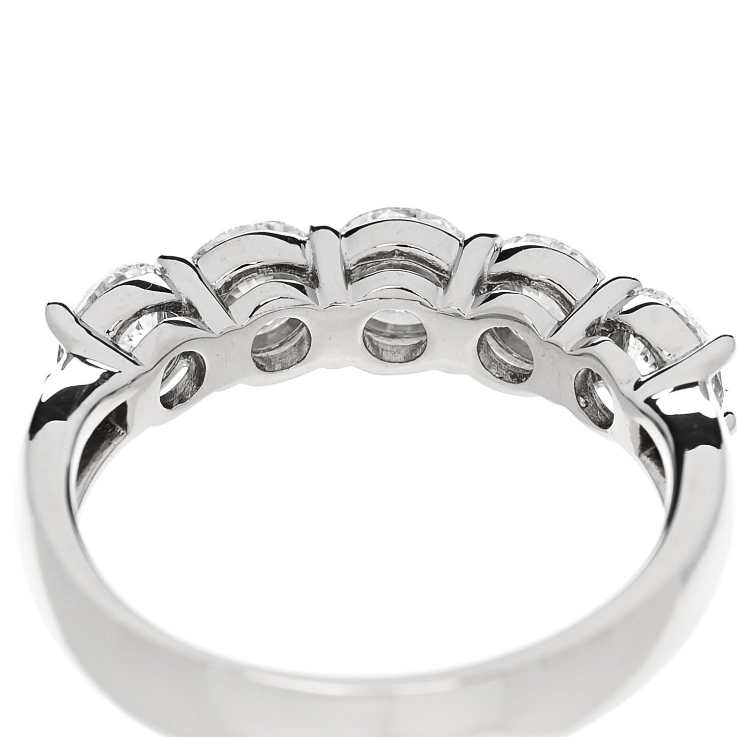 Platinum Diamond 1.58ct Half Eternity Band Ring  53 6.25