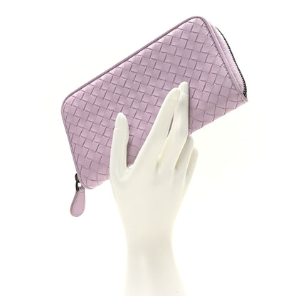Bottega Veneta Nappa Intrecciato Zip Around Wallet Lilac 2 of 8