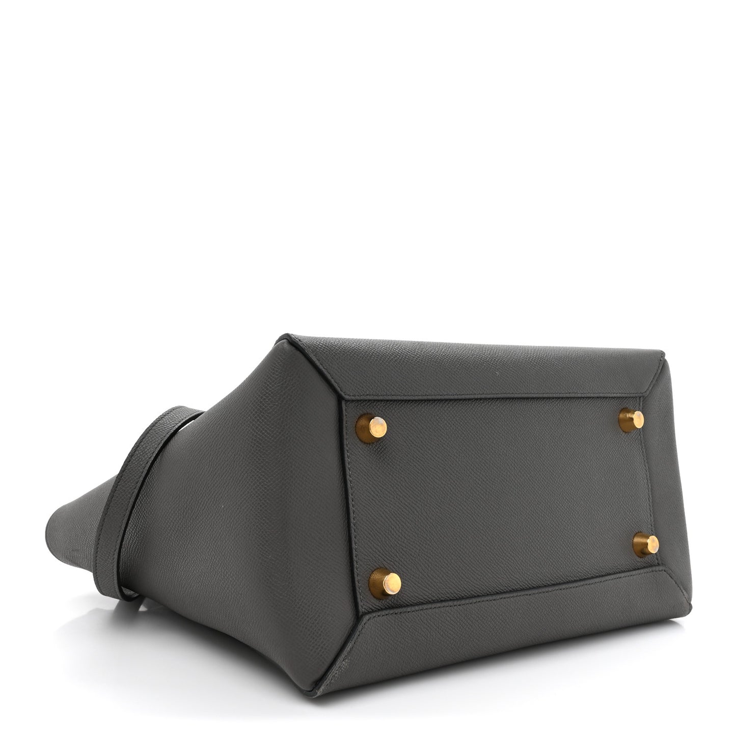 Grained Calfskin Mini Belt Bag Grey