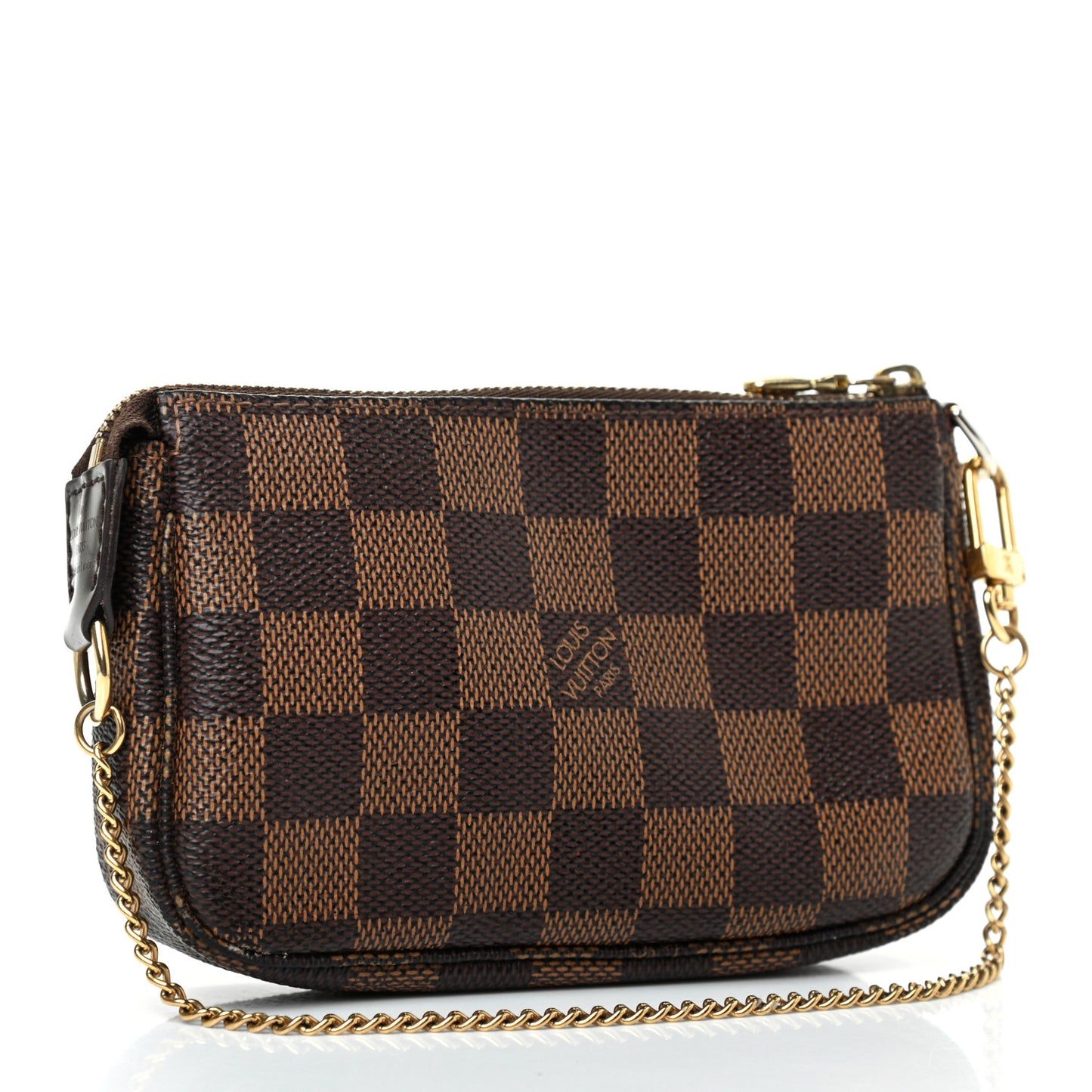 Damier Ebene Complice Trunks and Bags Mini Pochette Accessories Red