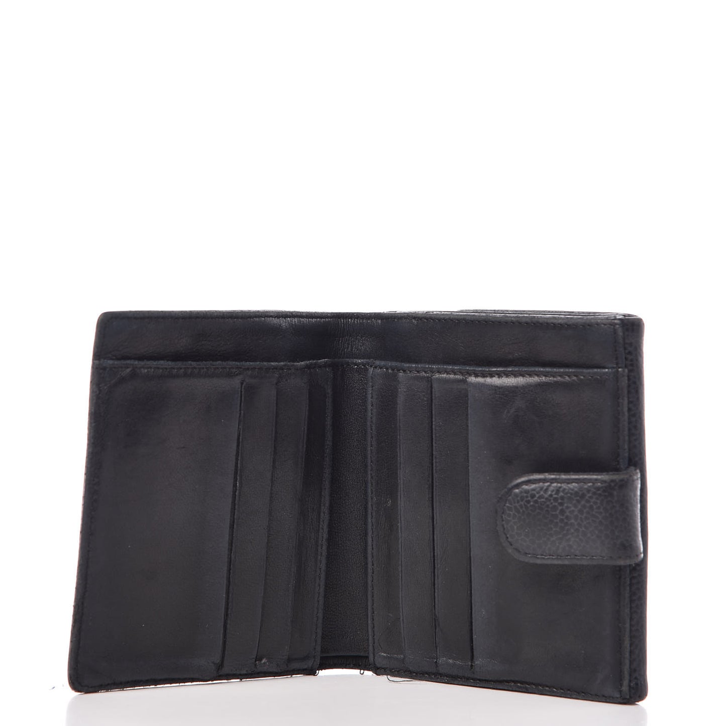 Caviar Timeless CC Compact French Wallet Black