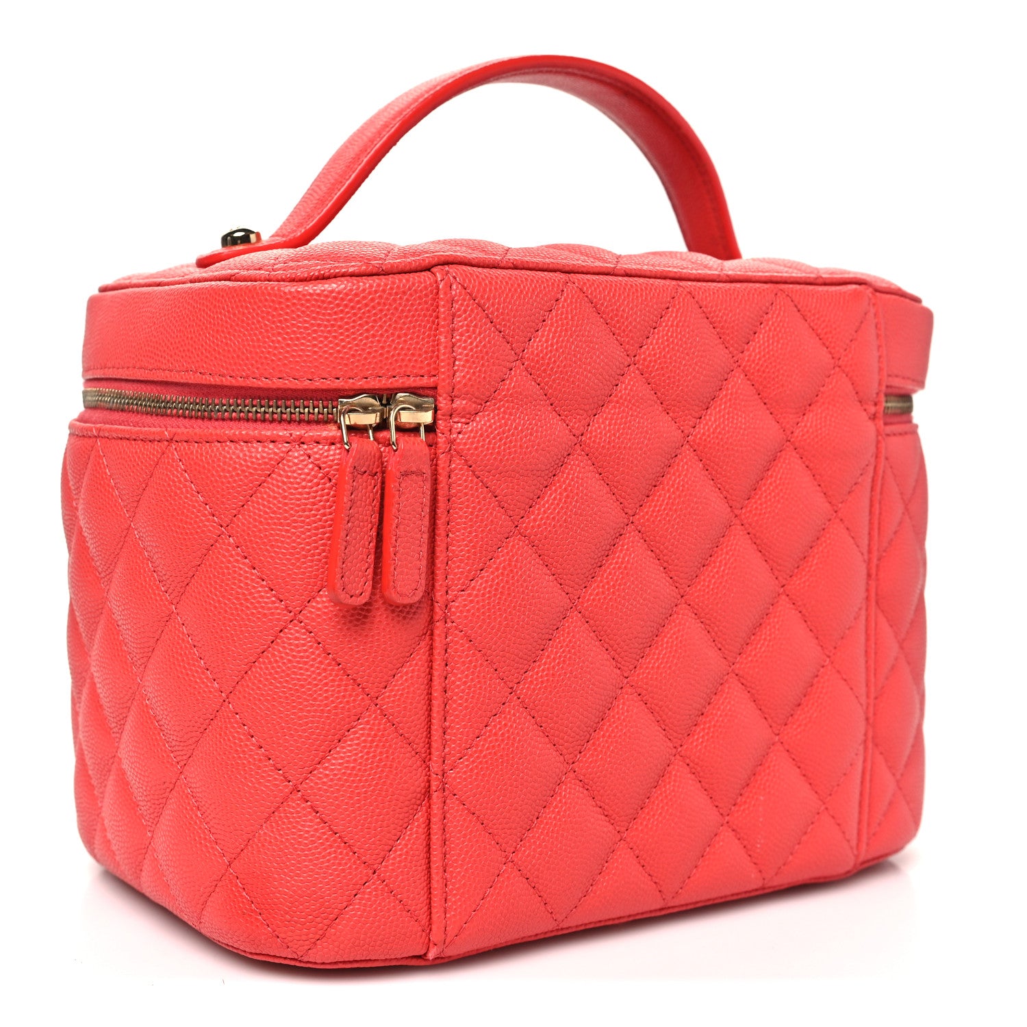 Chanel Caviar Quilted Large Vanity Pouch Red 4 of 12