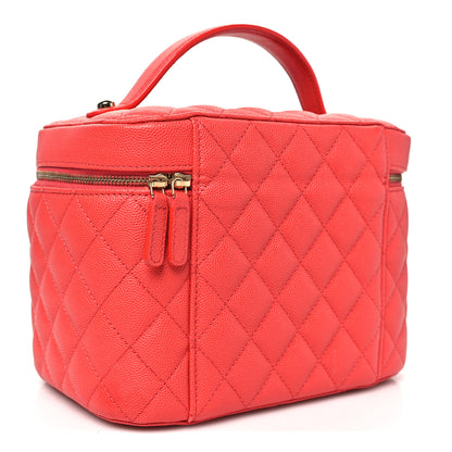 Chanel Caviar Quilted Large Vanity Pouch Red 4 of 12