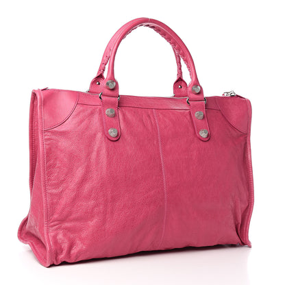 Balenciaga Agneau Giant 21 Silver Hardware Weekender Cyclamen Fucsia 3 of 12