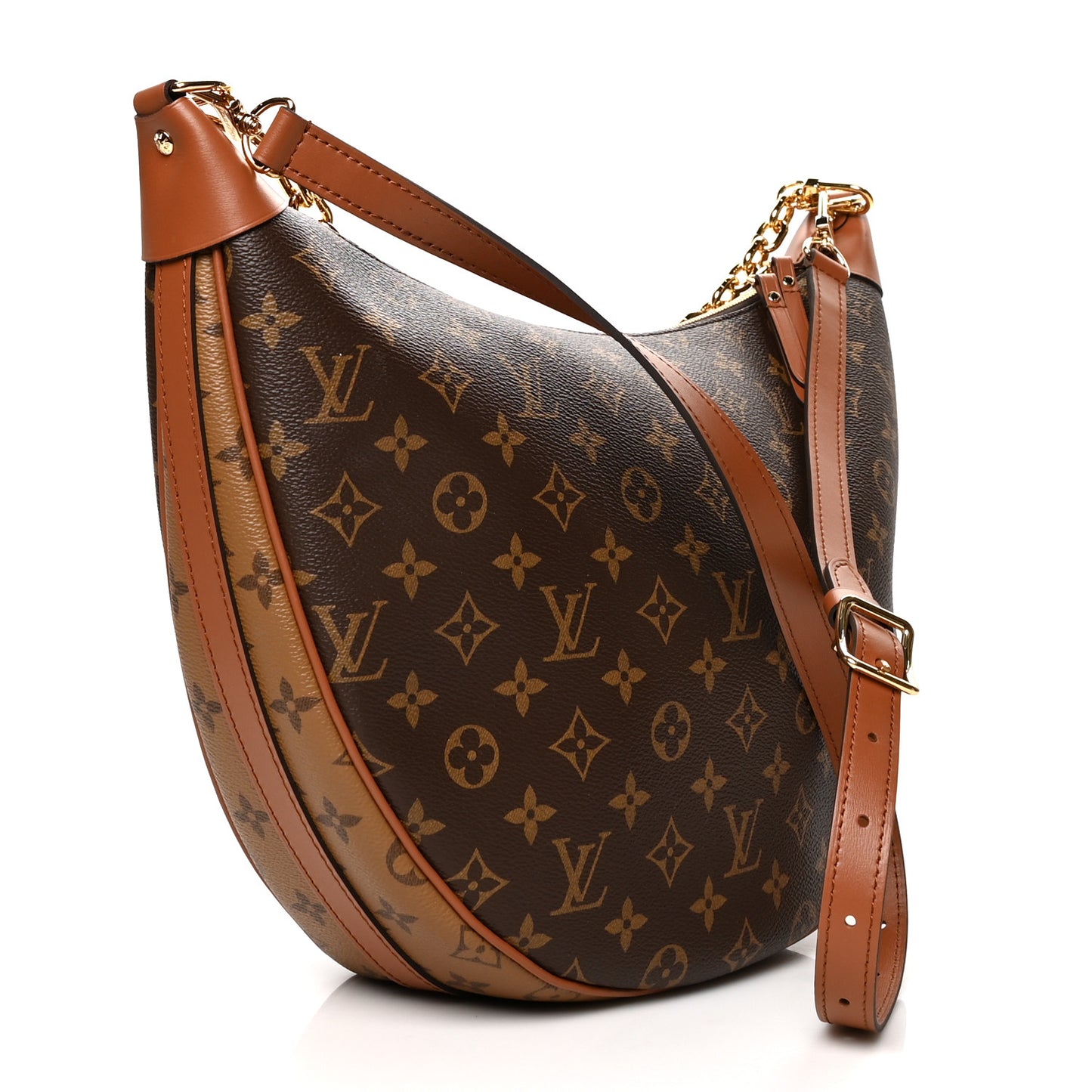 Reverse Monogram Loop Hobo