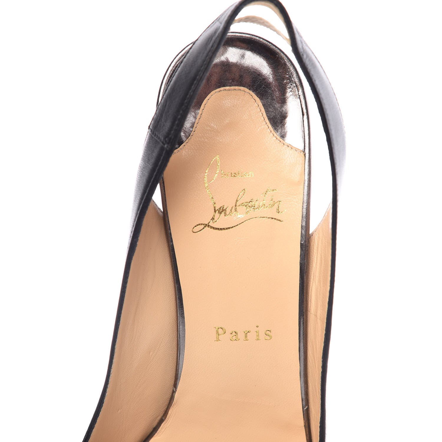 Christian Louboutin Nappa Patent Very Croise 140 Sandals 39.5 Black Pewter 9 of 10