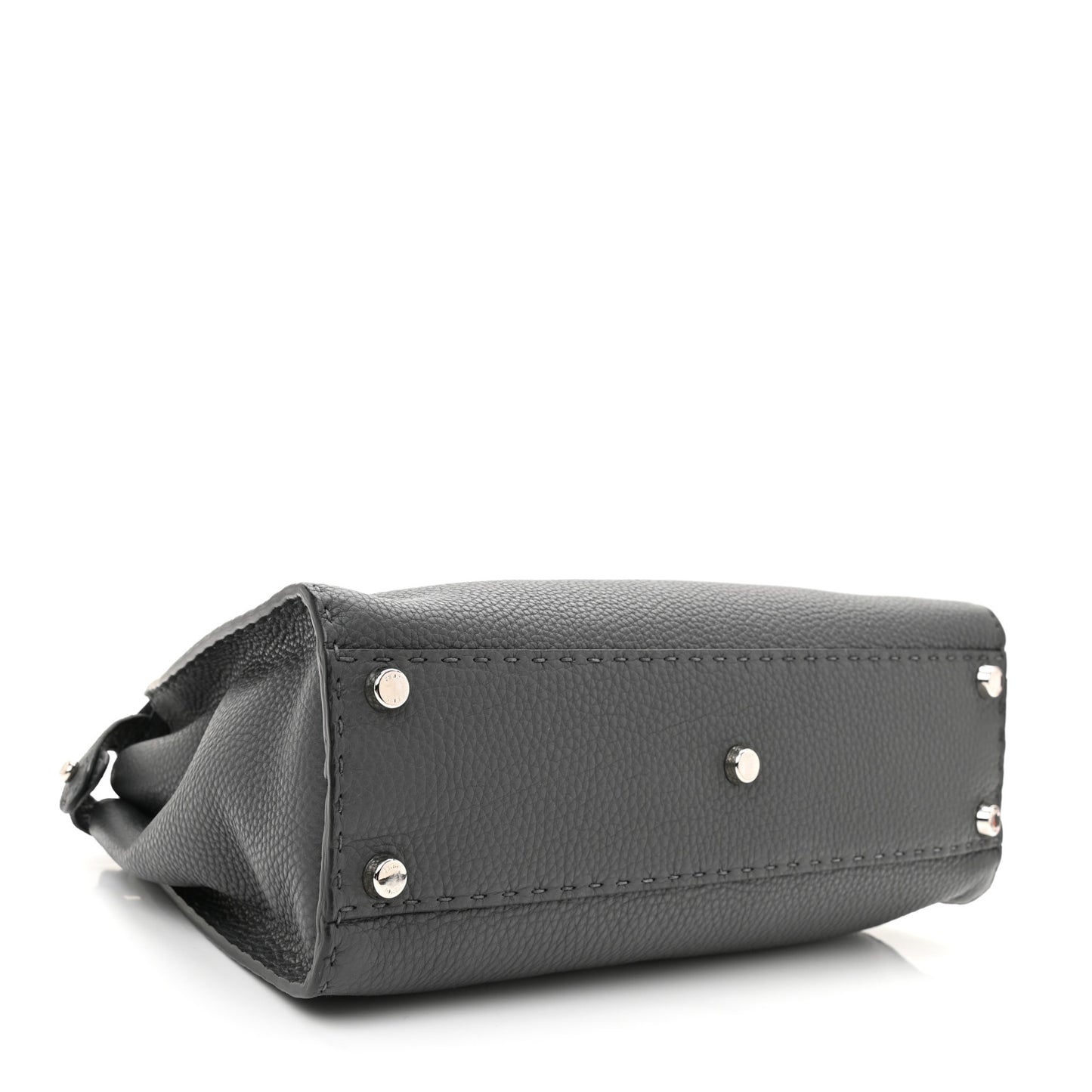 Cuoio Romano Selleria Bi-Color Medium Peekaboo Iconic Satchel Asfalto Latte