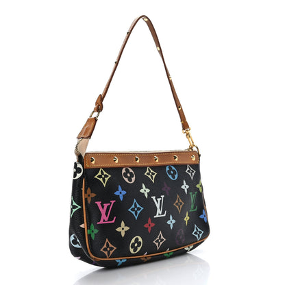 Louis Vuitton Monogram Multicolor Pochette Accessories Black 3 of 9