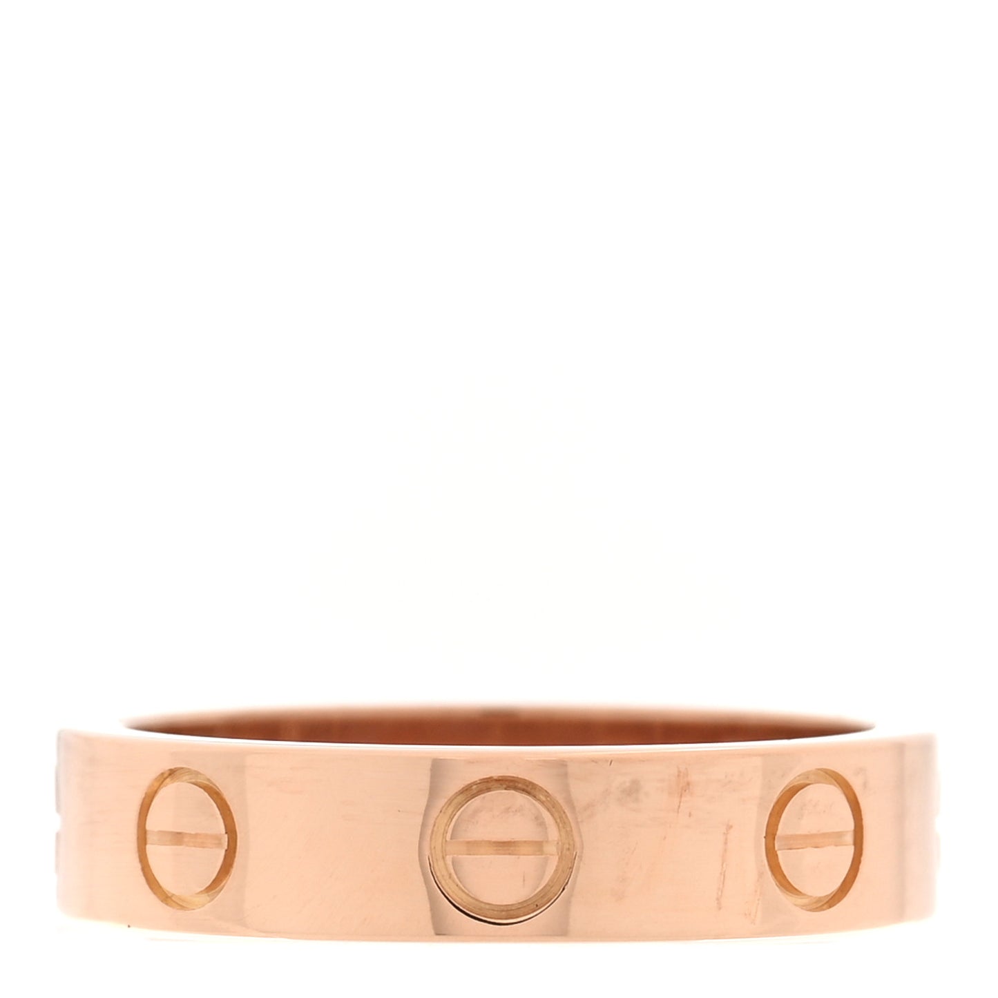 18K Pink Gold Diamond 4mm LOVE Wedding Band Ring 48 4.5