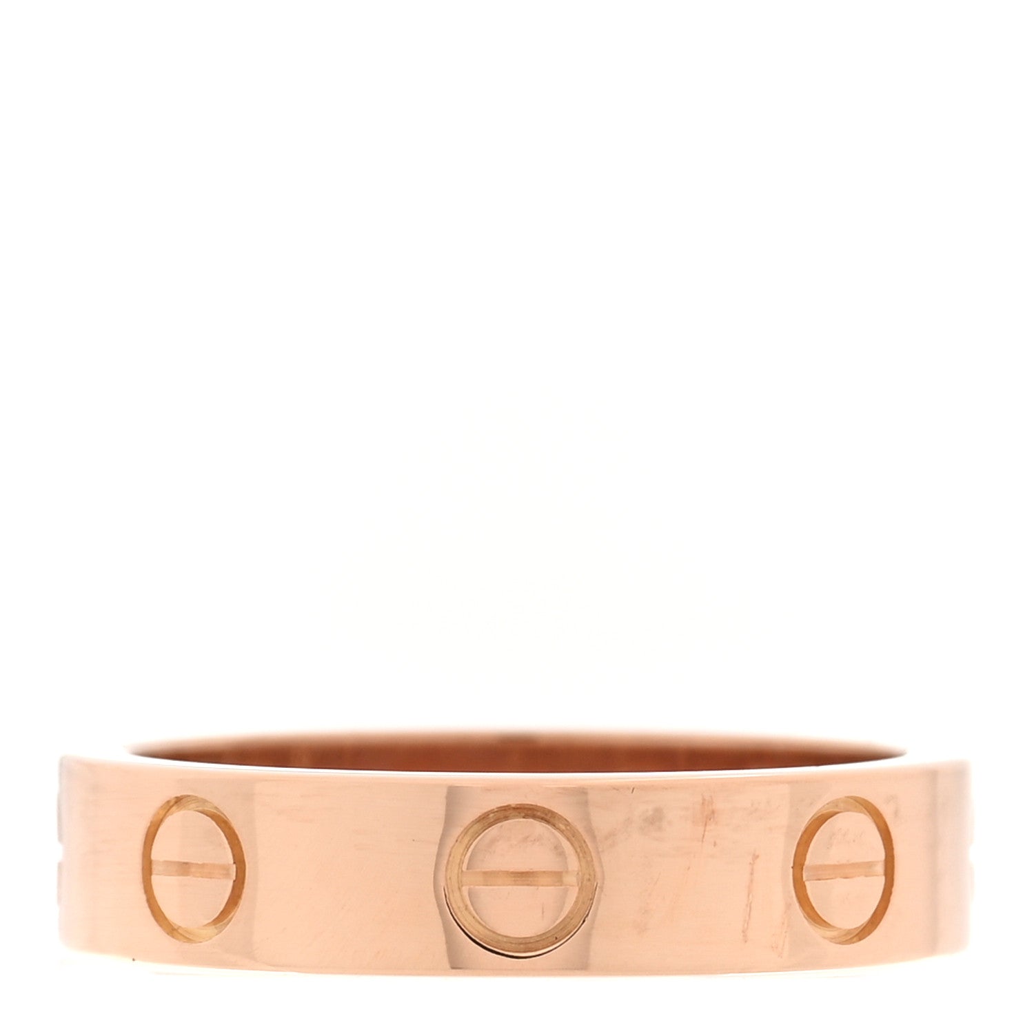 Cartier 18K Pink Gold Diamond 4mm LOVE Wedding Band Ring 48 4.5 3 of 4