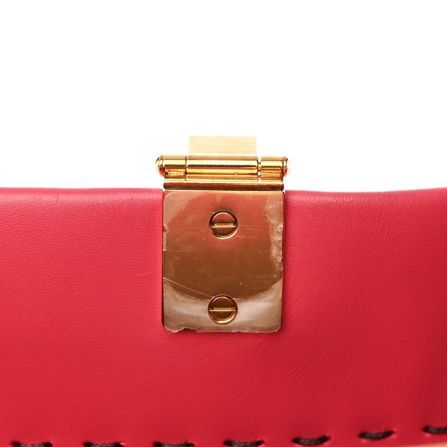 Fendi Vitello King Plexiglass Logo Embossed Medium Fendi Sunshine Shopper Tote Lampone 13 of 26