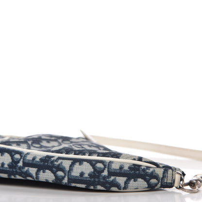 Christian Dior Monogram Mini Saddle Pochette White Blue 7 of 10