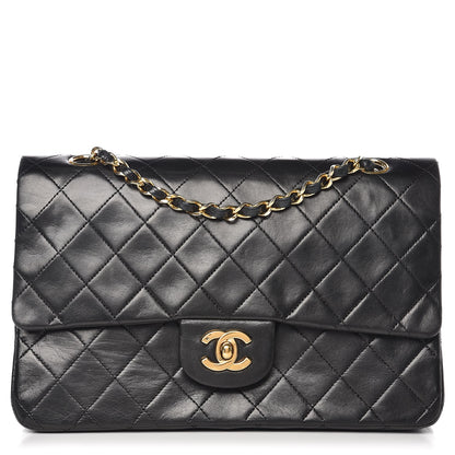 Chanel Lambskin Quilted Medium Double Flap Black 1 of 8