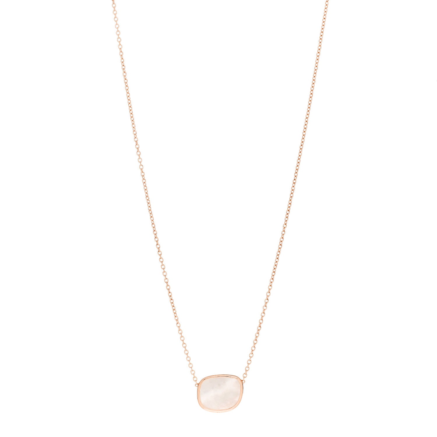 Roberto Coin 18K Rose Gold Mother of Pearl Amphibole Pendant Necklace 1 of 5