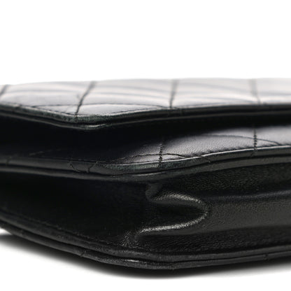 Chanel Lambskin Quilted Wallet On Chain WOC Black 10 of 31
