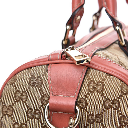Gucci Monogram Medium Vintage Web Boston Pink 16 of 16