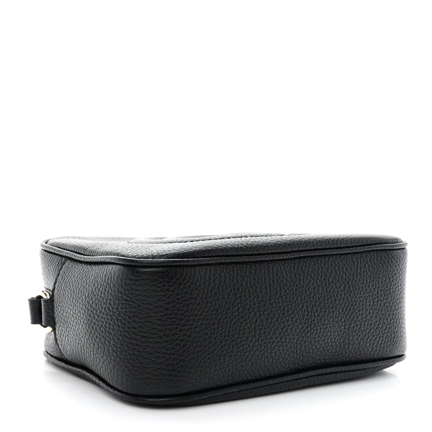Pebbled Calfskin Small Soho Disco Bag Black