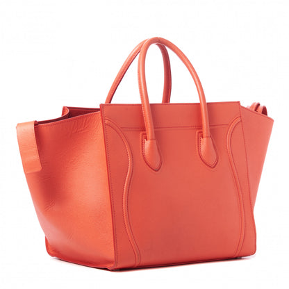 Celine Grained Calfskin Medium Phantom Luggage Coral 2 of 9