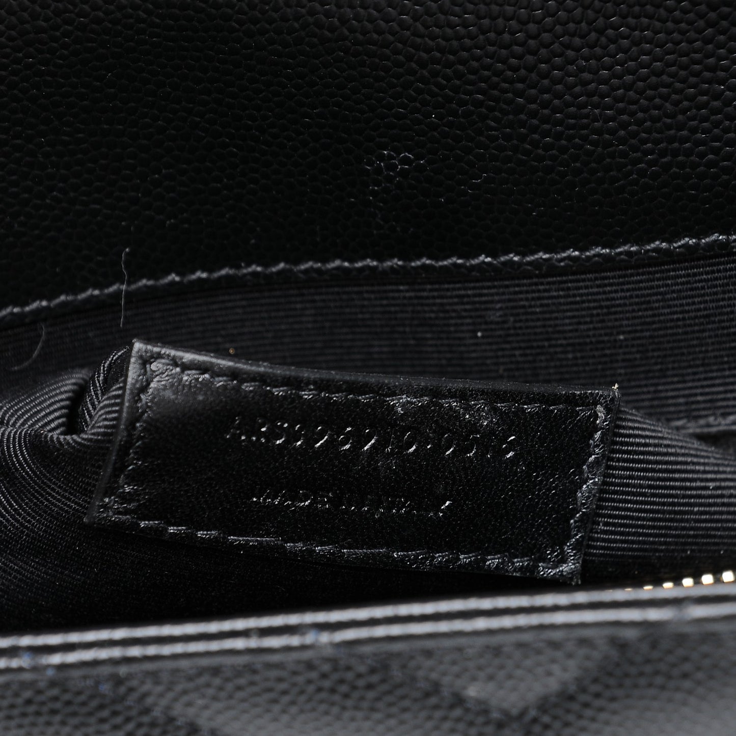 Grain De Poudre Matelasse Chevron Large Monogram Satchel Black