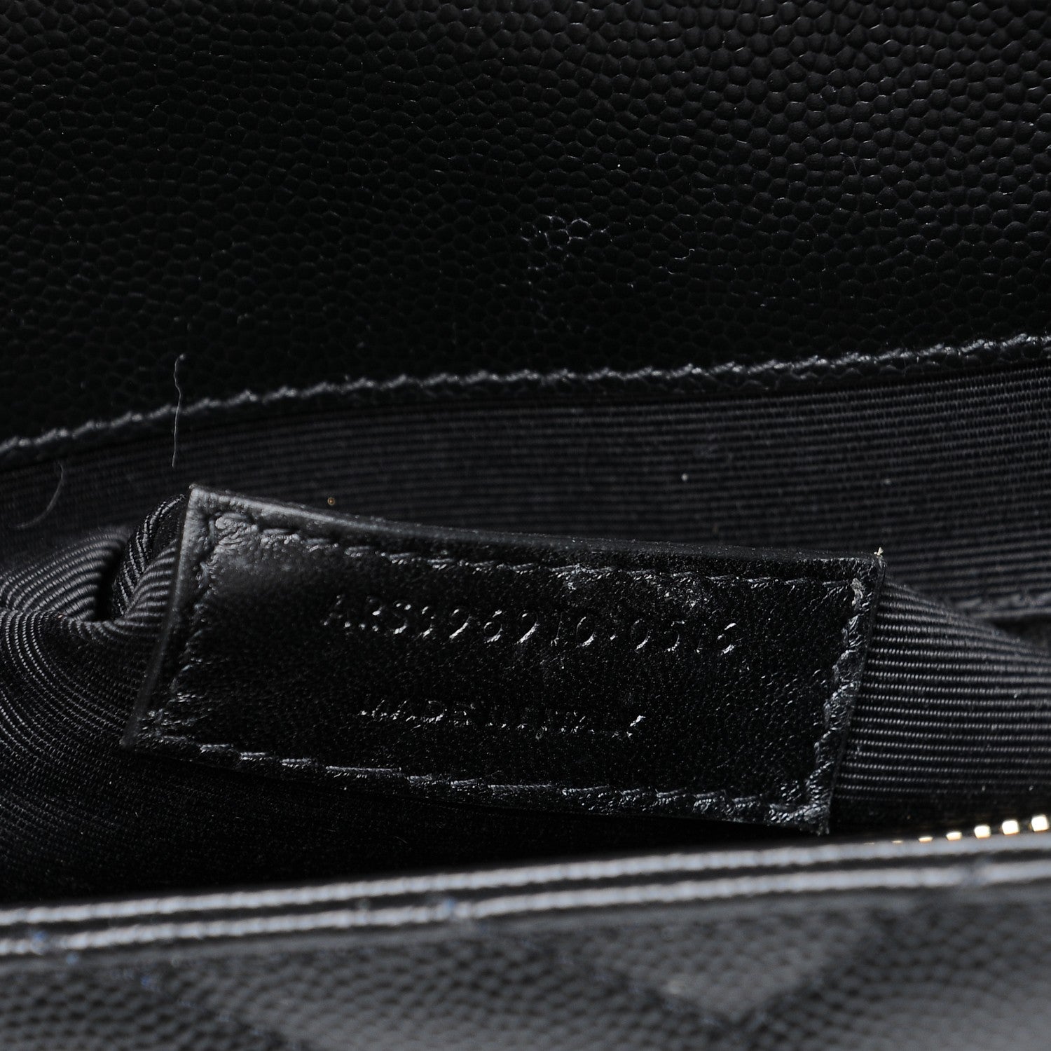 Saint Laurent Grain De Poudre Matelasse Chevron Large Monogram Satchel Black 8 of 10