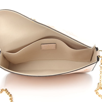 Louis Vuitton Empreinte Monogram Giant By The Pool Felicie Pochette Chain Wallet Cream Saffron 5 of 9