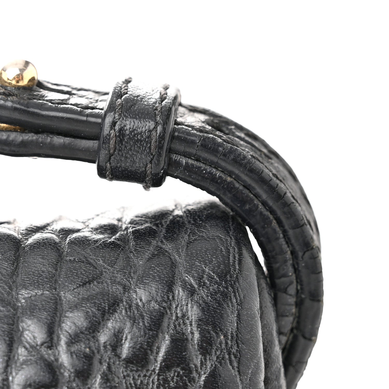 Burberry Signature Grain Calfskin Check Embossed Medium Balmoral Clutch Bag Black 12 of 16