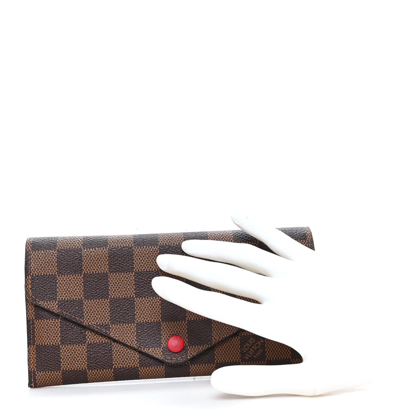 Damier Ebene Josephine Wallet Red