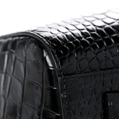 Givenchy Calfskin Crocodile Embossed Small Antigona Black 10 of 15