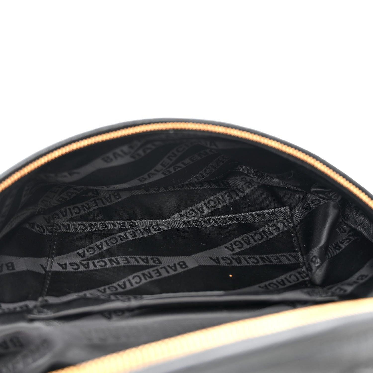 Balenciaga Shiny Goatskin Allover Logo Embossed XS Souvenir Belt Bag Black 5 of 10