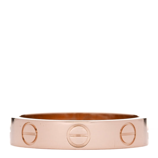 18K Pink Gold 3.5mm LOVE Wedding Band Ring 48 4.5