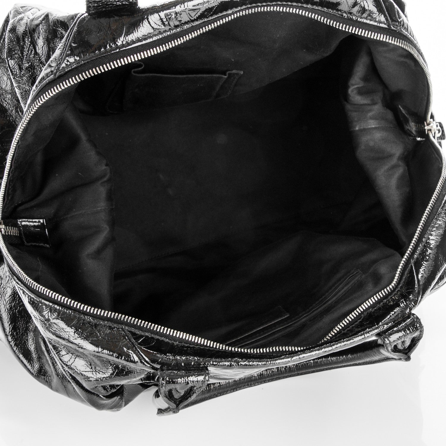 Saint Laurent Embossed Patent Medium Easy Y Bag Black 5 of 7