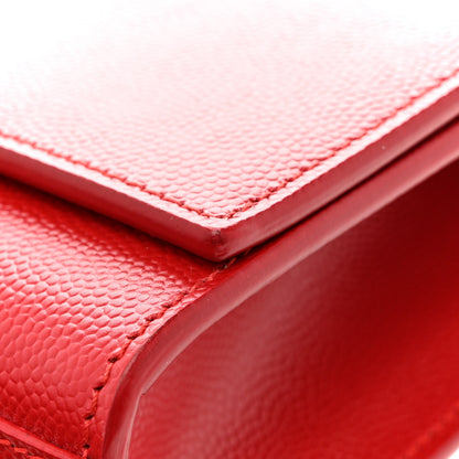 Saint Laurent Grain De Poudre Classic Monogram Cassandre Clutch Dark Red 11 of 11